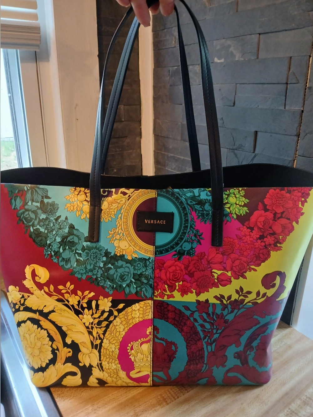 Versace EUC Large Tote & Wristlet - Picture 2 of 8